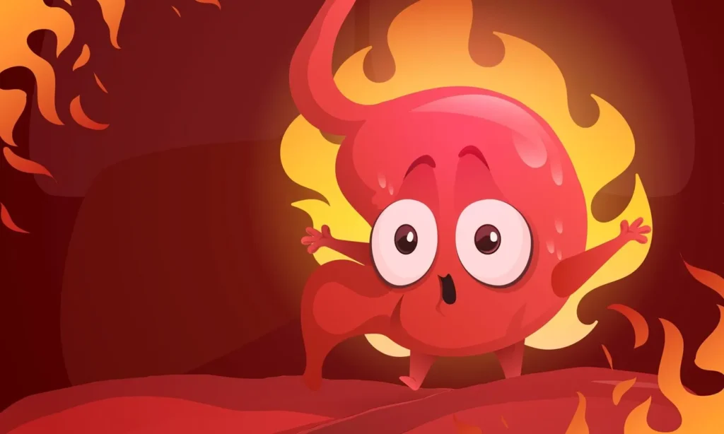 Stomach burn